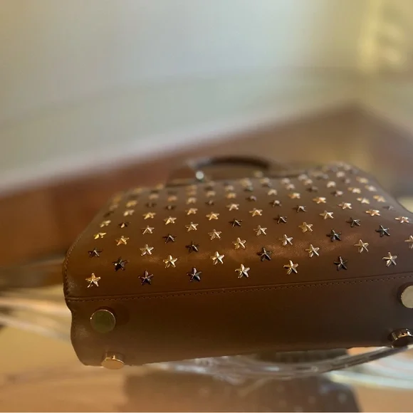 Jimmy Choo Riley Small Star Studs Leather Handbag - Picture 5 of 9